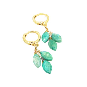 Chrysoprase Dangle Earrings - Thumbnail 1