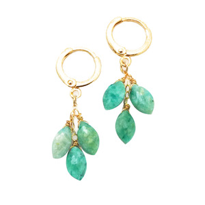 Chrysoprase Dangle Earrings - Thumbnail 2
