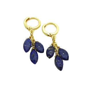 Lapis Lazuli Dangle Earrings - Thumbnail 1