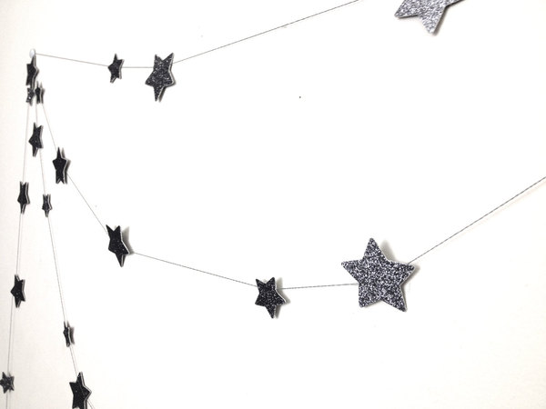 NEW COLOR : Constellation CHARCOAL Garland 10 Foot Sparkle Glitter Garland