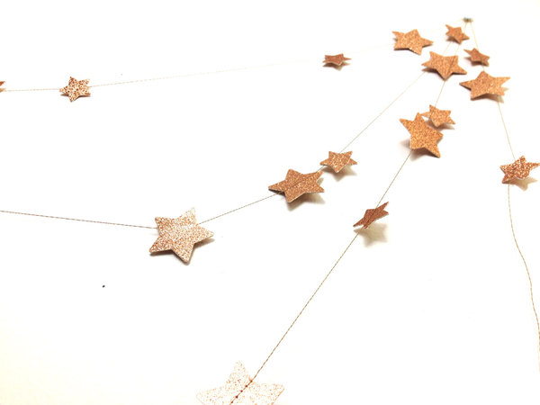 NEW COLOR : Constellation COPPER Garland 10 Foot Sparkle Glitter Garland