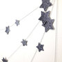 NEW COLOR : Constellation CHARCOAL Garland 10 Foot Sparkle Glitter Garland-2