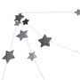 NEW COLOR : Constellation CHARCOAL Garland 10 Foot Sparkle Glitter Garland-4