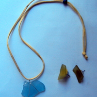 Sea Glass Simple Necklace - Thumbnail 4