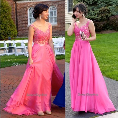 Custom Made Elegant Lace Prom Dresses,Lace Graduation Dresses