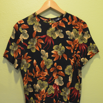 Black Hawaiian Loose Blouse