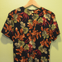 Black Hawaiian Loose Blouse-1