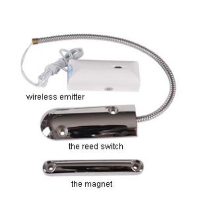 Wireless rolling shutter garage door magnetic contact