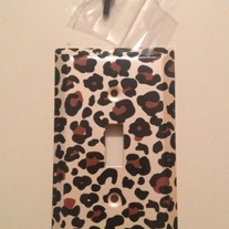 Cheetah print light switch plate