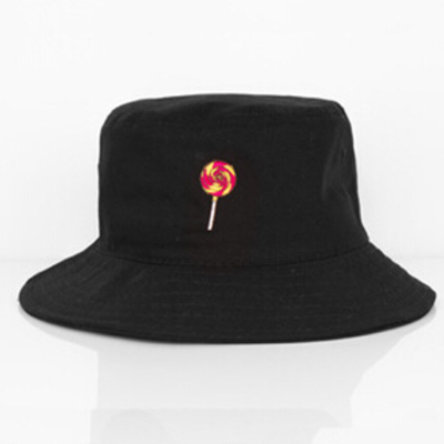 Embroidered sweets bucket hat
