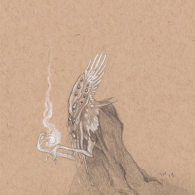 Original alien artwork: shaman