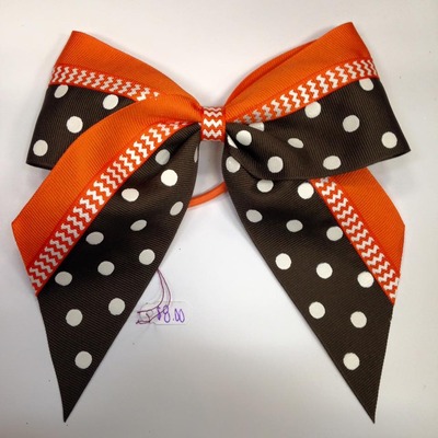 Brown dots and orange chevron