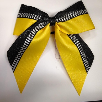 Glitter black and yellow/gold with chevron - Thumbnail 2
