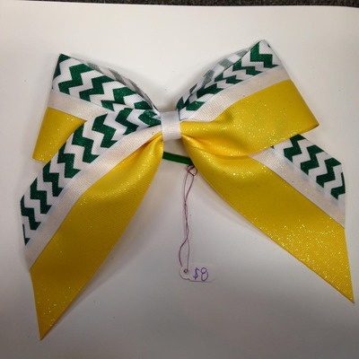 Yellow/gold glitter and green chevron - Thumbnail 1