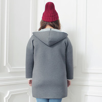 [XL-4XL] Grey Color Plus Size Coat SP154127 - Thumbnail 1