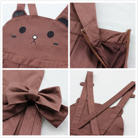 Japanese kawaii rabbit bear straps skirts culottes - Thumbnail 3
