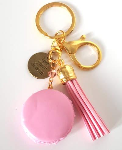 Kawaii Cute Miniature Live Your Dream French Macaron Keychains and Bag Charm