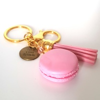 Kawaii Cute Miniature Live Your Dream French Macaron Keychains and Bag Charm - Thumbnail 1