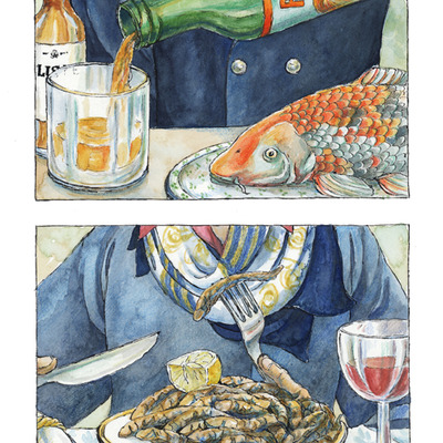 Cabin pressure artprint: "mealtime #2"