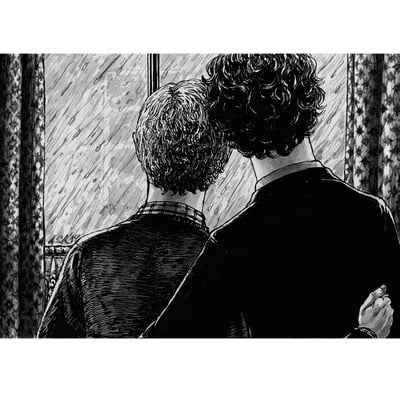 Sherlock artprint: "rainy day"