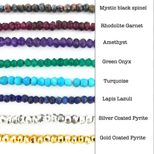 Gemstone Personalized Initial Necklace  - Thumbnail 4