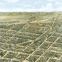 Dayton, Ohio in 1870 - Bird's Eye View Map, Aerial, Panorama map, Vintage, Antique map, Reproduction, Giclée, Fine Art, Wall Art, History - Thumbnail 4