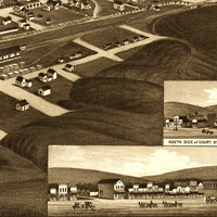 Pendleton, Oregon in 1884 - Bird's Eye View Map, Aerial Map, Panorama, Vintage map, Antique map, Reproduction, Giclée, Fine Art, Wall Art - Thumbnail 2