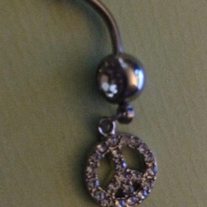 Peace belly ring