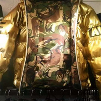 JAPANESE STYLE GOLD CAMOUFLAGE REVERSIBLE THICK COAT JACKET - Thumbnail 3