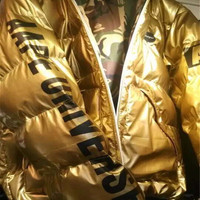 JAPANESE STYLE GOLD CAMOUFLAGE REVERSIBLE THICK COAT JACKET - Thumbnail 4