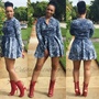 Denim Skater Dress - Thumbnail 2