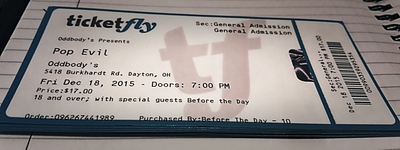 Before the Day live with Pop Evil at Oddbody's Friday December 18th