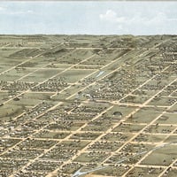 Erie, Pennsylvania in 1870 - Bird's Eye View, Map, Aerial, Panorama, Vintage, Antique, Fine Art, Wall Art, History - Thumbnail 4