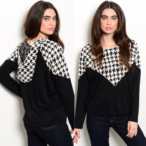 Houndstooth Prettiness Hoodie