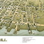Warren, Rhode Island in 1877 - Bird's Eye View, Map, Aerial, Panorama, Vintage, Antique, Fine Art, Wall art-3