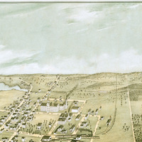 Warren, Rhode Island in 1877 - Bird's Eye View, Map, Aerial, Panorama, Vintage, Antique, Fine Art, Wall art - Thumbnail 4