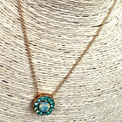 Ava- mint pave necklace