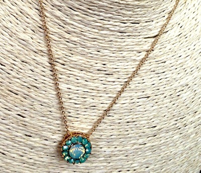 Ava- Mint Pave Necklace