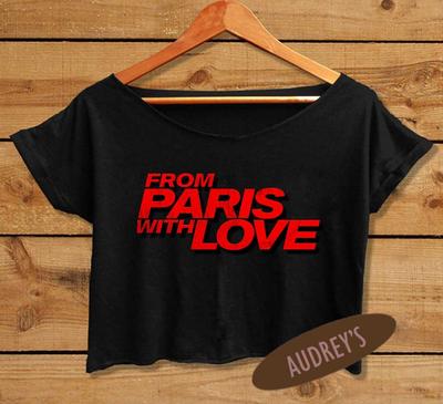Women's Crop Tee Paris Love Shirt From Paris With Love Crop Top