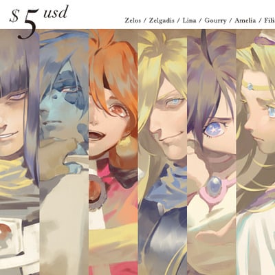 Slayers doodle prints