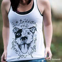 "Get To Know Me" Racerback Tank - Thumbnail 1