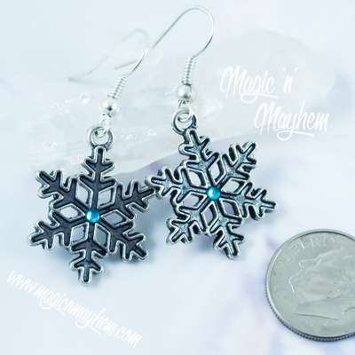 Icy snowflake earrings