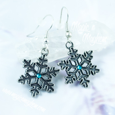 Icy snowflake earrings