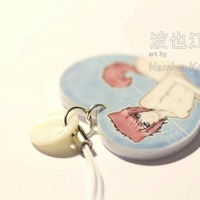 Kawaii Catboy Heart CHARM Manga Keychain - Thumbnail 1