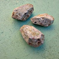 Handmade Unfinished Side Drilled Faceted Paper Mache Nugget Pendants, Set of 3 - Thumbnail 2