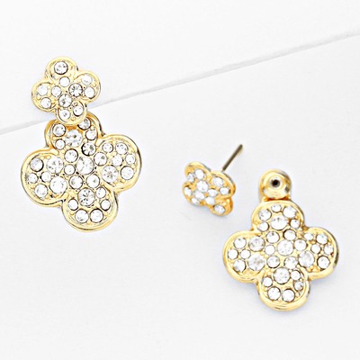 Christine Clover Double Earrings