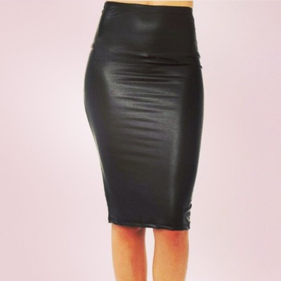 Faux leather skirt