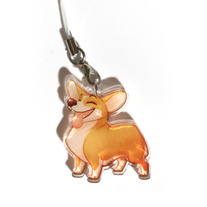 Cheerful Corgi Charm