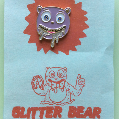 Glitter bear pin