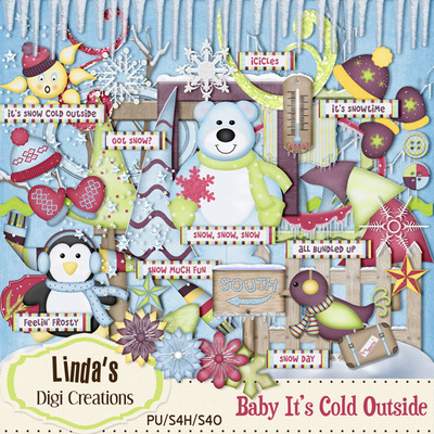Baby it's cold outside (digi scrap kit)